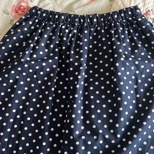 Jcrew crewcuts navy polka dot skirt size 10
